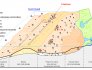 Bloc diagramme expliquant le paléoenvironnement au moment du dépôt de la pierre de Crazannes (d'après Platel, modifié)
